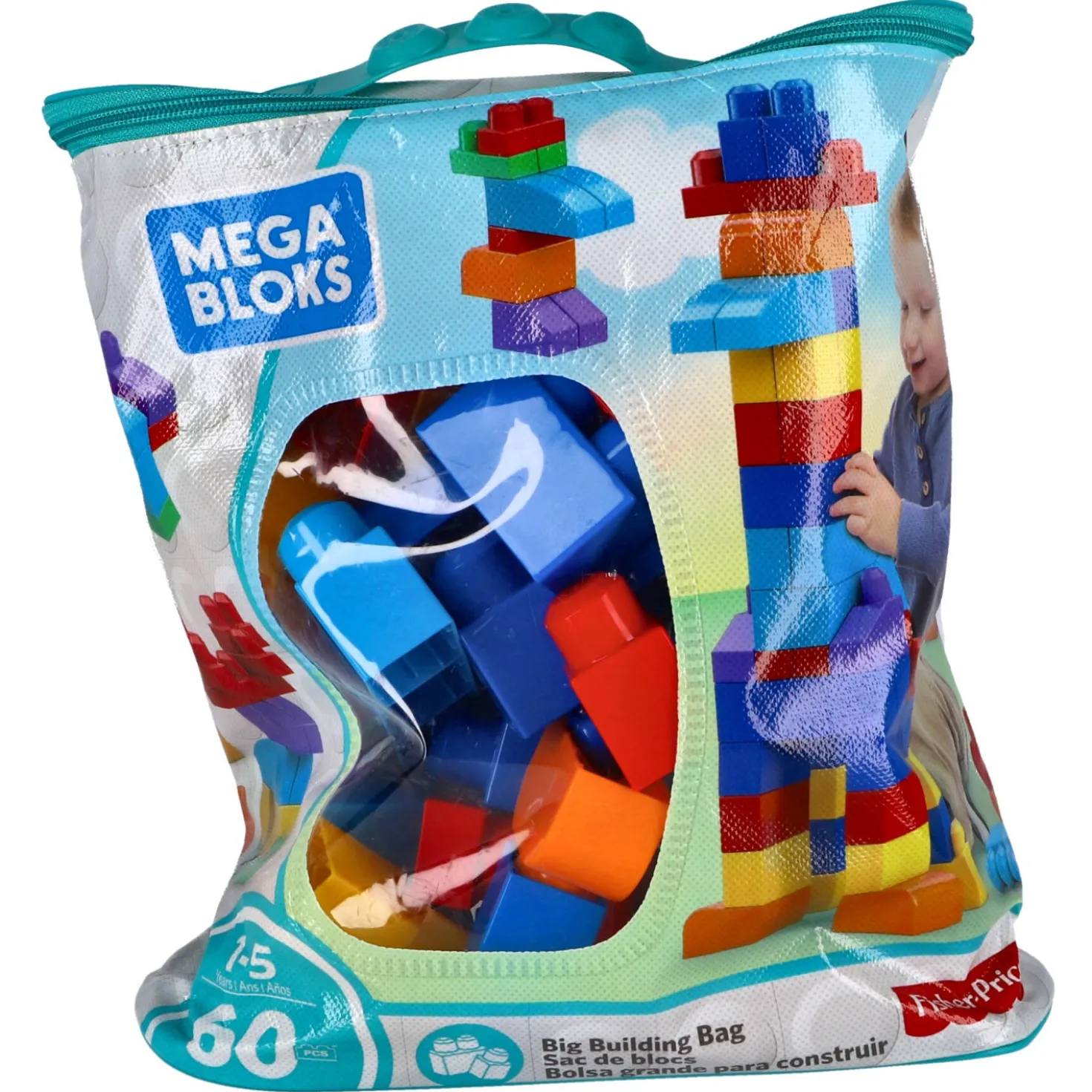 Mega Bloks First Builders Blokkentas 60 stuks