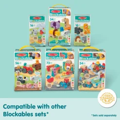 Melissa & Doug Blockables Farm Friends Play Set (16pc)