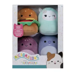 Micromallows pluche 6,5 cm 4 stuks set 2