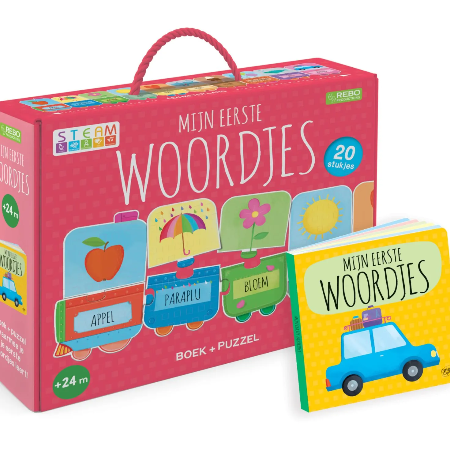 Mijn Eerste Woordjes Puzzeltrein + Boek