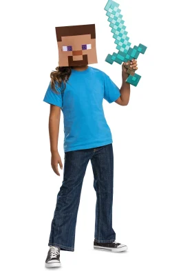 Minecraft zwaard en masker set compleet
