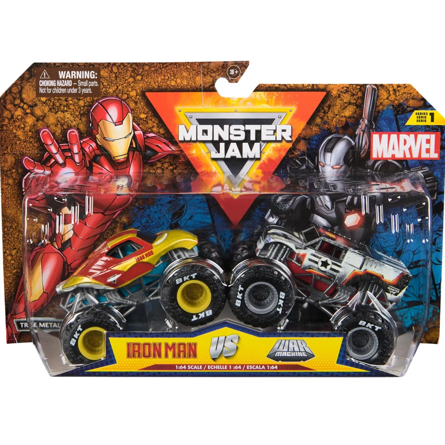 Monster Jam 1:64 2 pack Marvel (Ass)