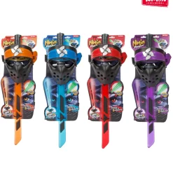Ninja lichtzwaard en masker met licht en geluid 4 assorti