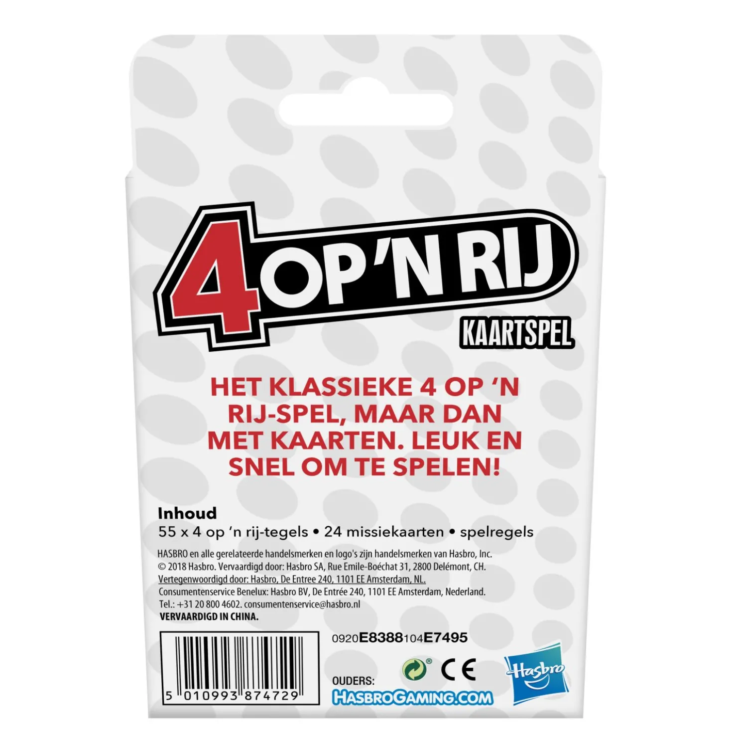 4 op 'n rij - Kaartspel