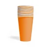 10 Papieren Bekers 350 ML Oranje
