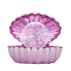 Parelschelp 14 cm glitter roze, parel 7cm, BO/US party time