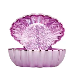 Parelschelp 14 cm glitter roze, parel 7cm, BO/US party time