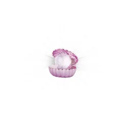 Parelschelp 14 cm glitter roze, parel 7cm, BO/US party time