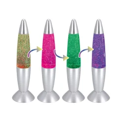Party Time Glitterlamp LED color changing 35 cm
