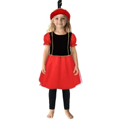 Pietenjurk Zwart/Rood 98-104 Cm