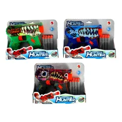 Pistool met 8 foam pijlen 3 assorti
