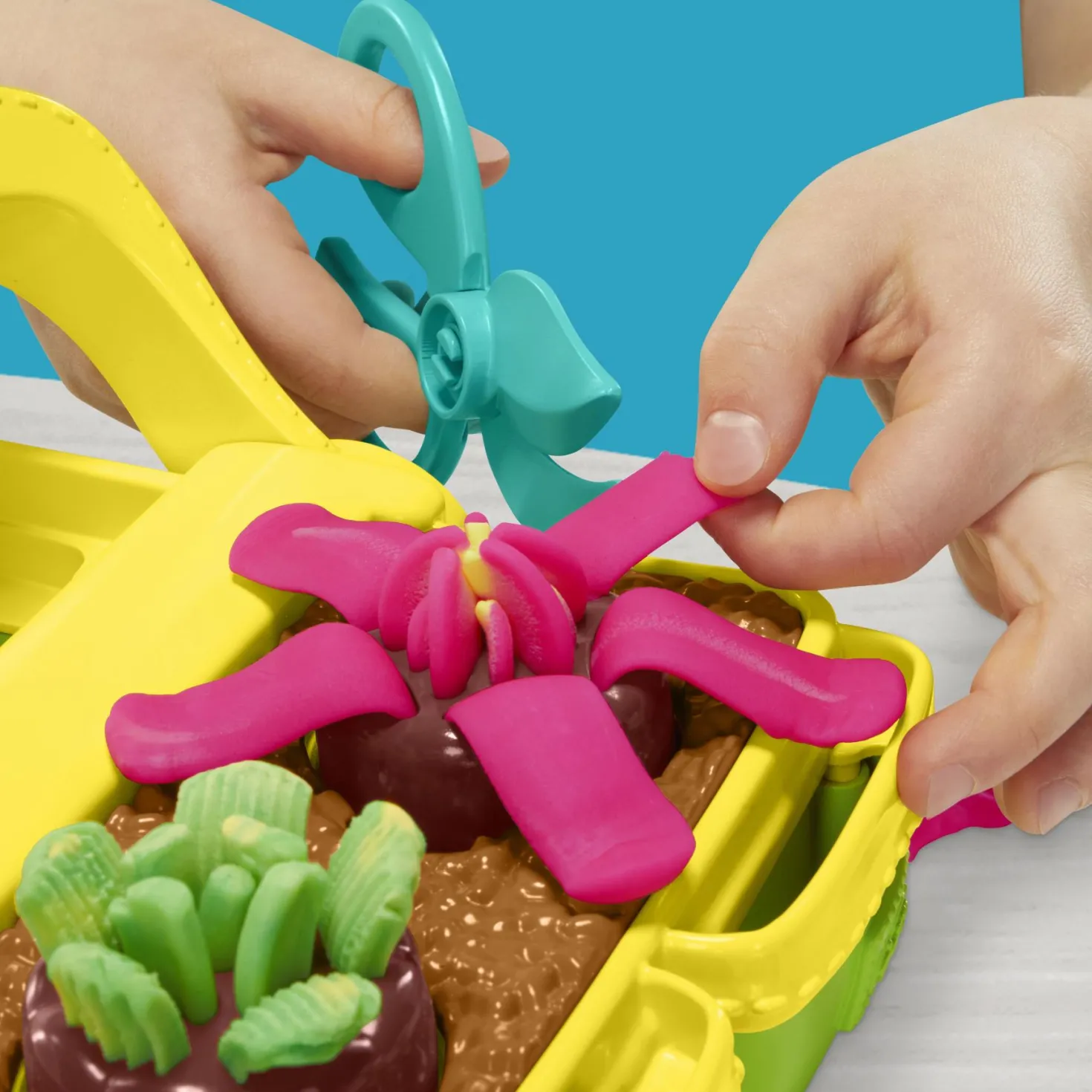 Playdoh bloeiende bloemen