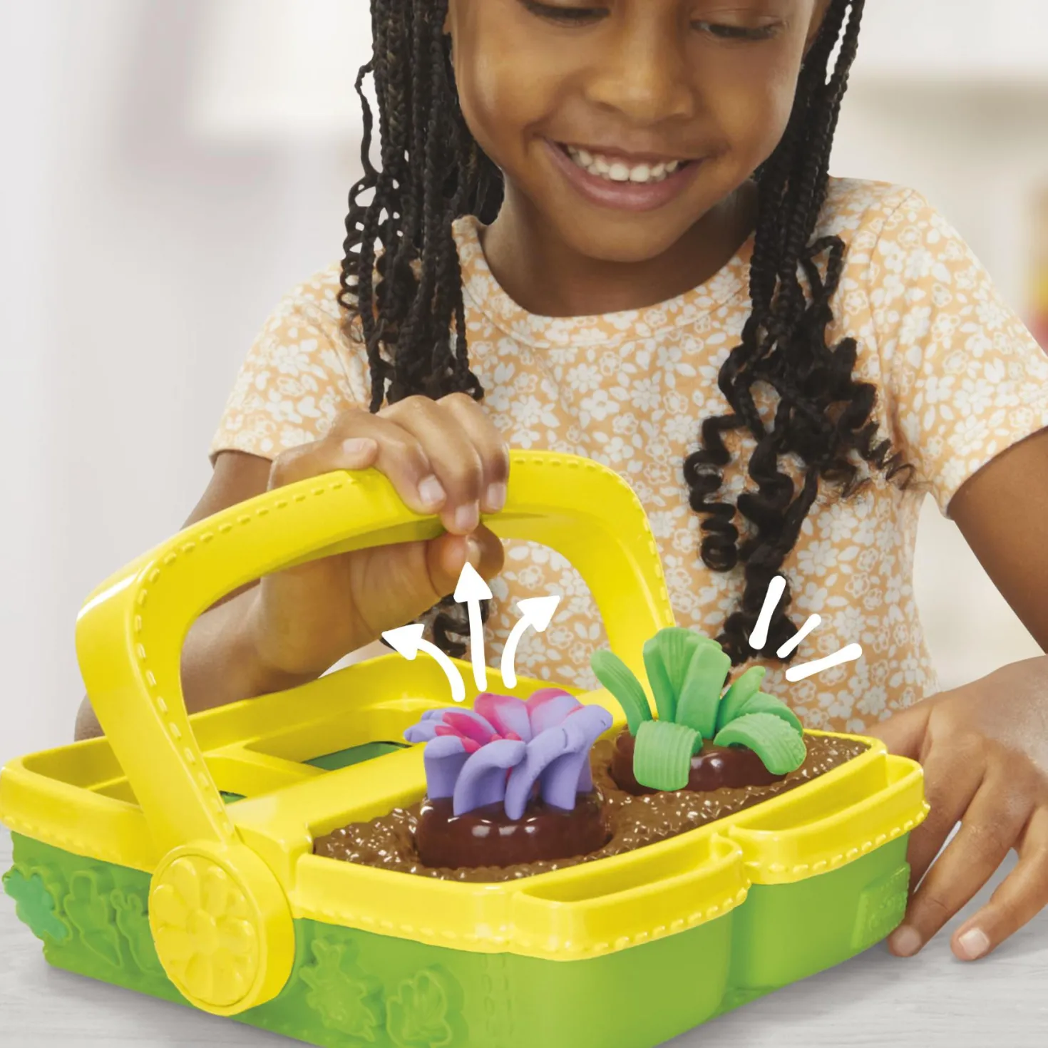 Playdoh bloeiende bloemen