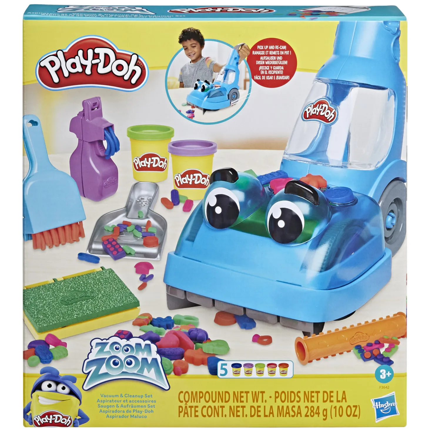 Play-Doh Zoom Zoom vacuüm en schoonmaak set
