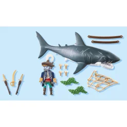 Playmobil 71793 reuzenhaai met piraat