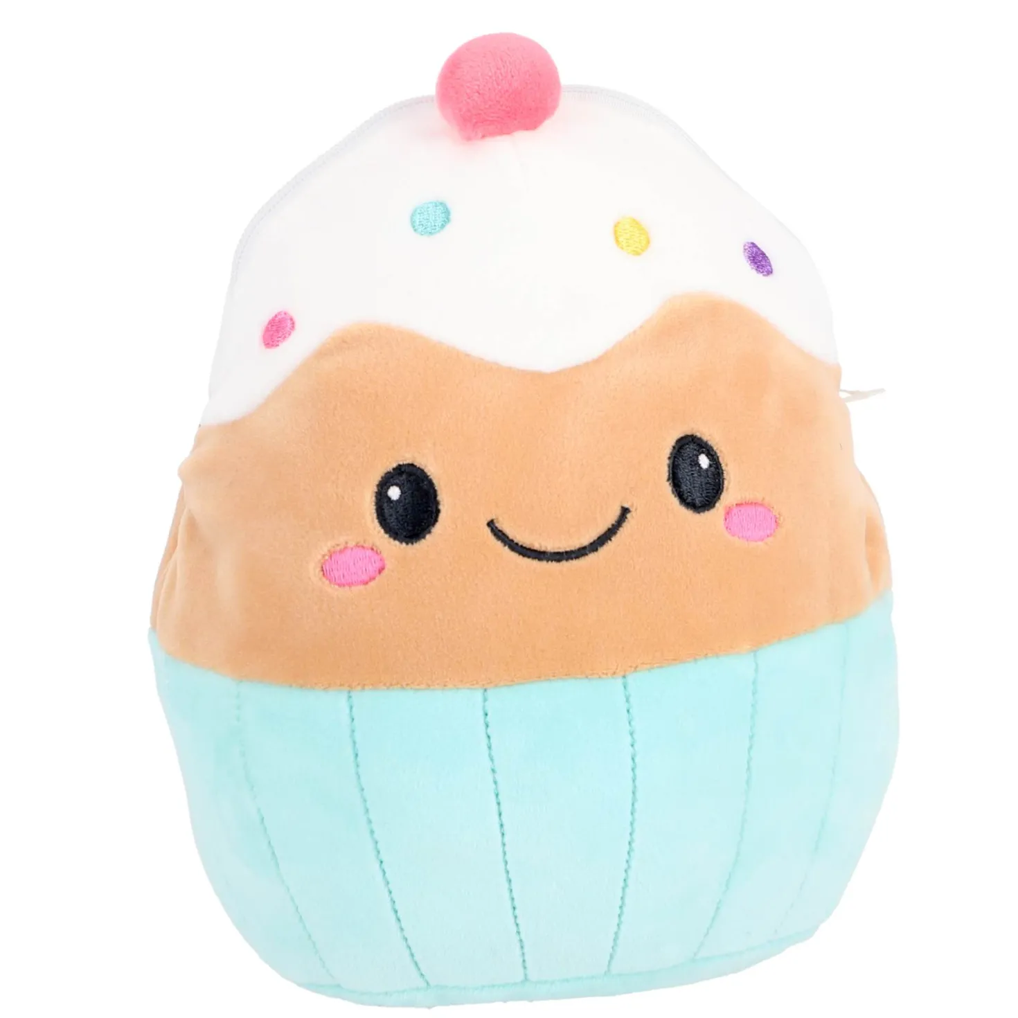 Pluchiez pluche handtasje assorti regenboog / cupcake