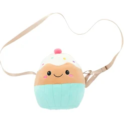 Pluchiez pluche handtasje assorti regenboog / cupcake