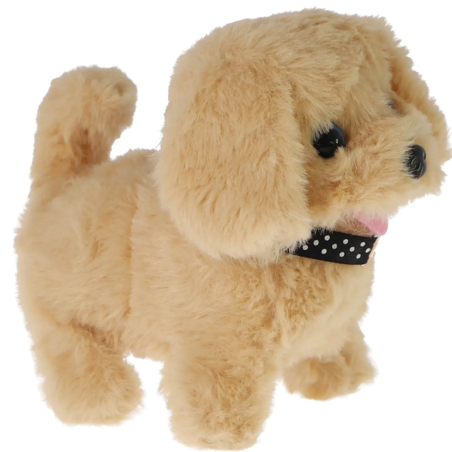 Pluchiez pluche hondje loop en blaf hondje assorti