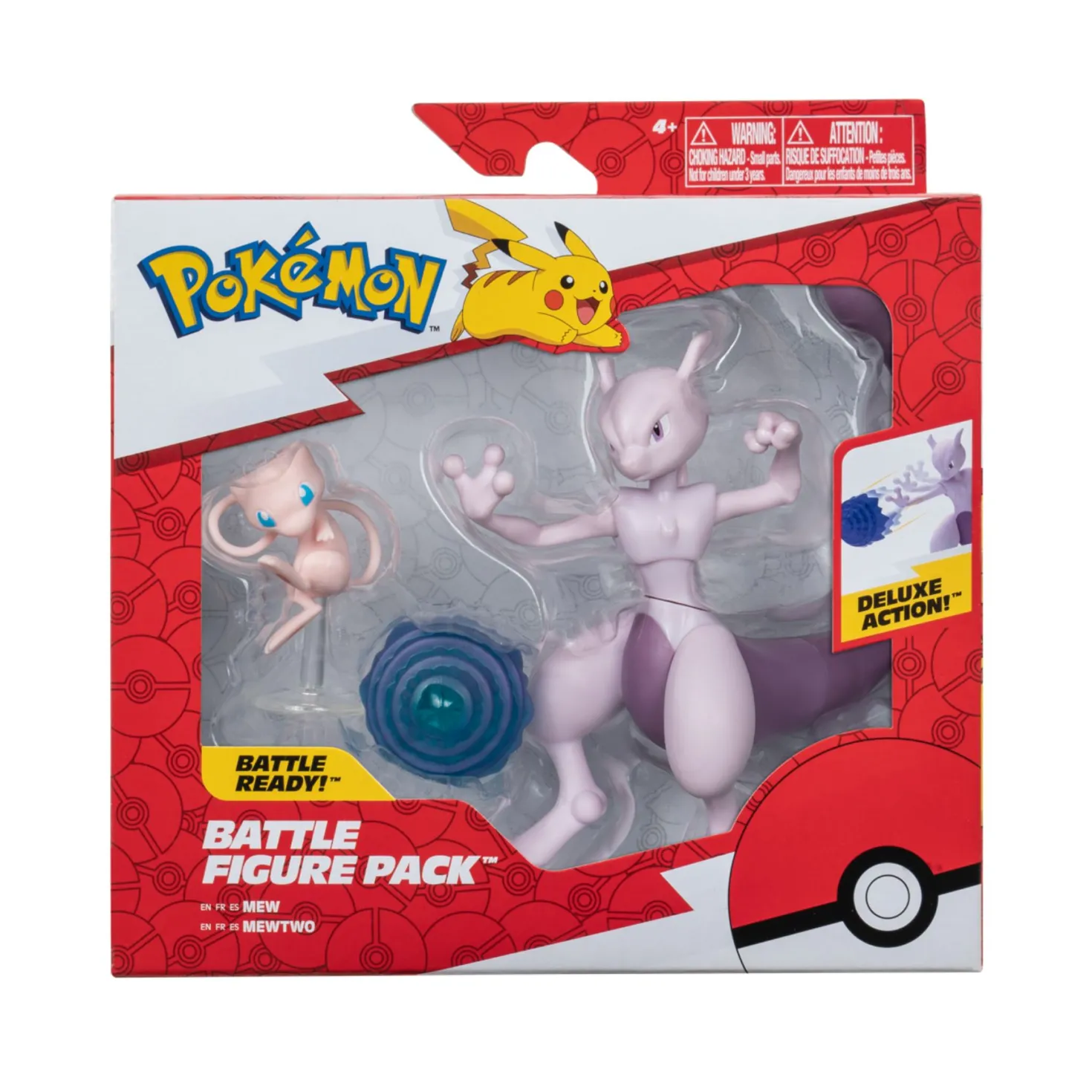 Pokémon Battle Figuren 2 Pack Mew Mewtu 12 Cm