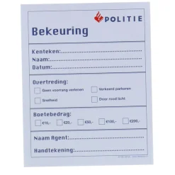 Politie Bonnenboekje