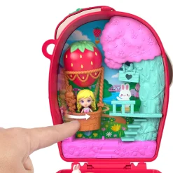 Polly Pocket Strawberry Bunny Basket Compact