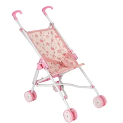 Poppenbuggy roze bloem