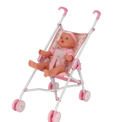 Poppenbuggy roze bloem