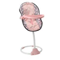 Poppenstoel 3 in 1 grijs/roze 42x40x40 cm