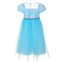 Prinsessenjurk blauw 98-104