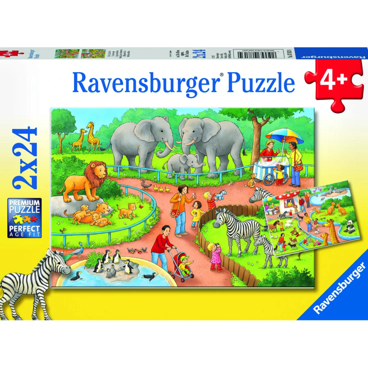 Puzzel Dag In De Dierentuin 2X24 Stuks
