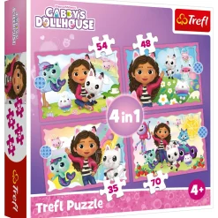 Puzzel Gabby's Dollhouse 4 in 1