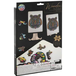 Puzzel hout figuur tijger 130 stukjes