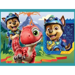 Puzzel 4 in 1 Paw Patrol de Dino film 12-15-20-24 stuks
