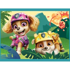 Puzzel 4 in 1 Paw Patrol de Dino film 12-15-20-24 stuks