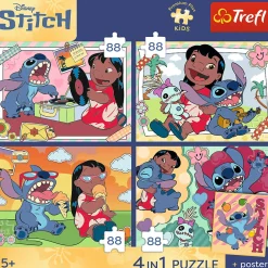 Puzzel 4 in 1 ruimte Stitch 4x88
