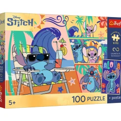 Puzzel Stitch stranddag 100 stuks
