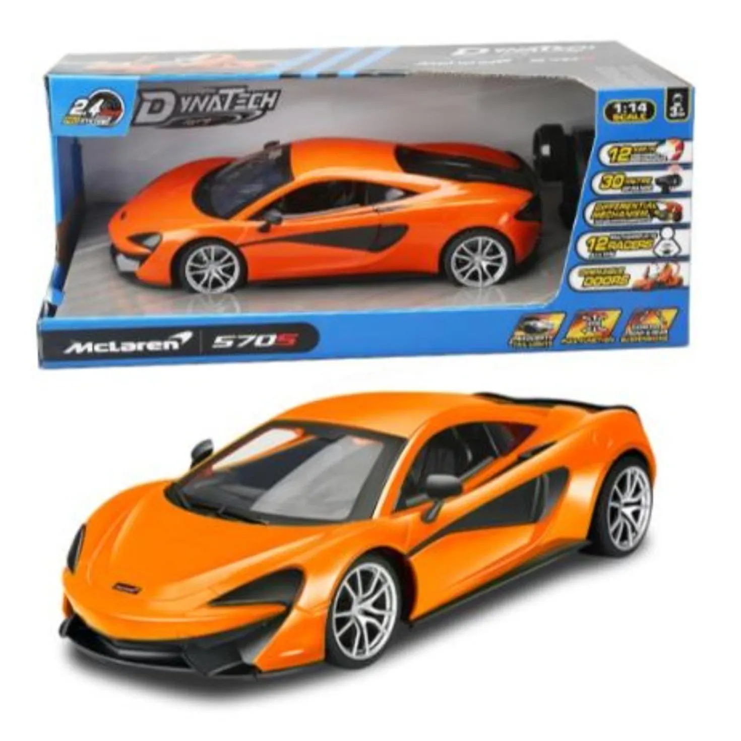 Radiografisch bestuurbare auto Mclaren 1:14 2.4g 570s oranje