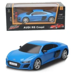 Radiografisch bestuurbare auto audi 1:24 r8 coupé blauw