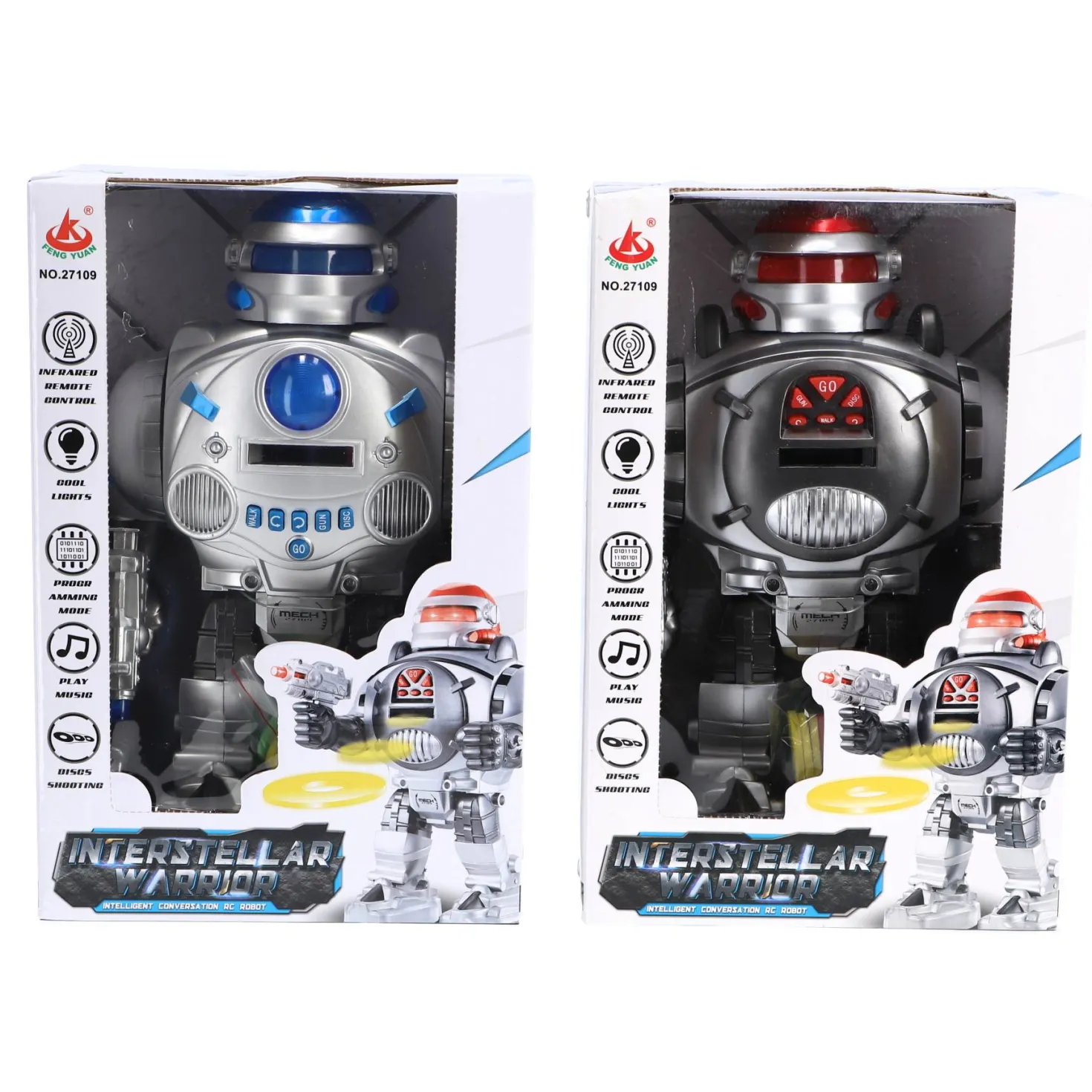 Radiografisch Bestuurbare Robot Interstellar Warrior Met Licht En Geluid 2 Assorti