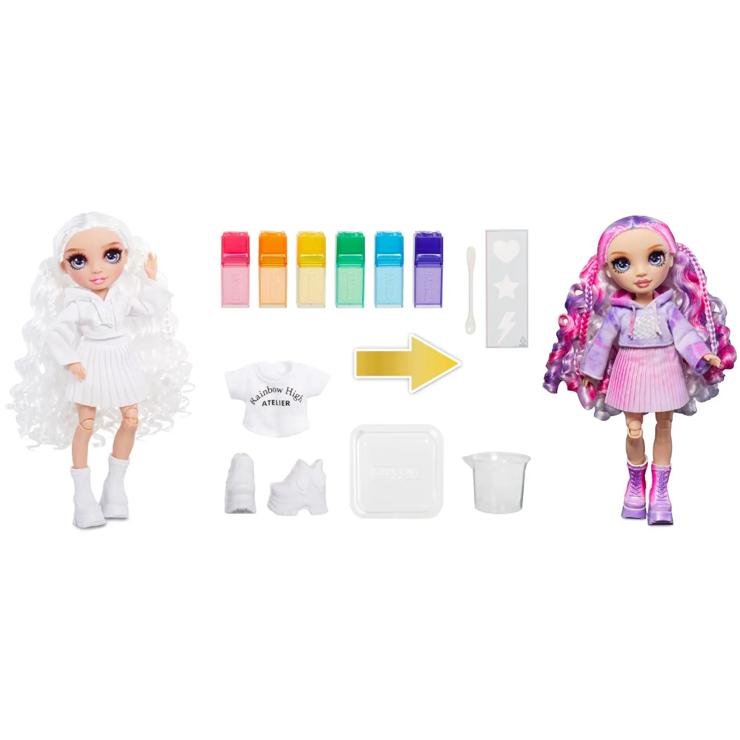 Rainbow H. WaterColor & Create Theme Dolls brown Eyes
