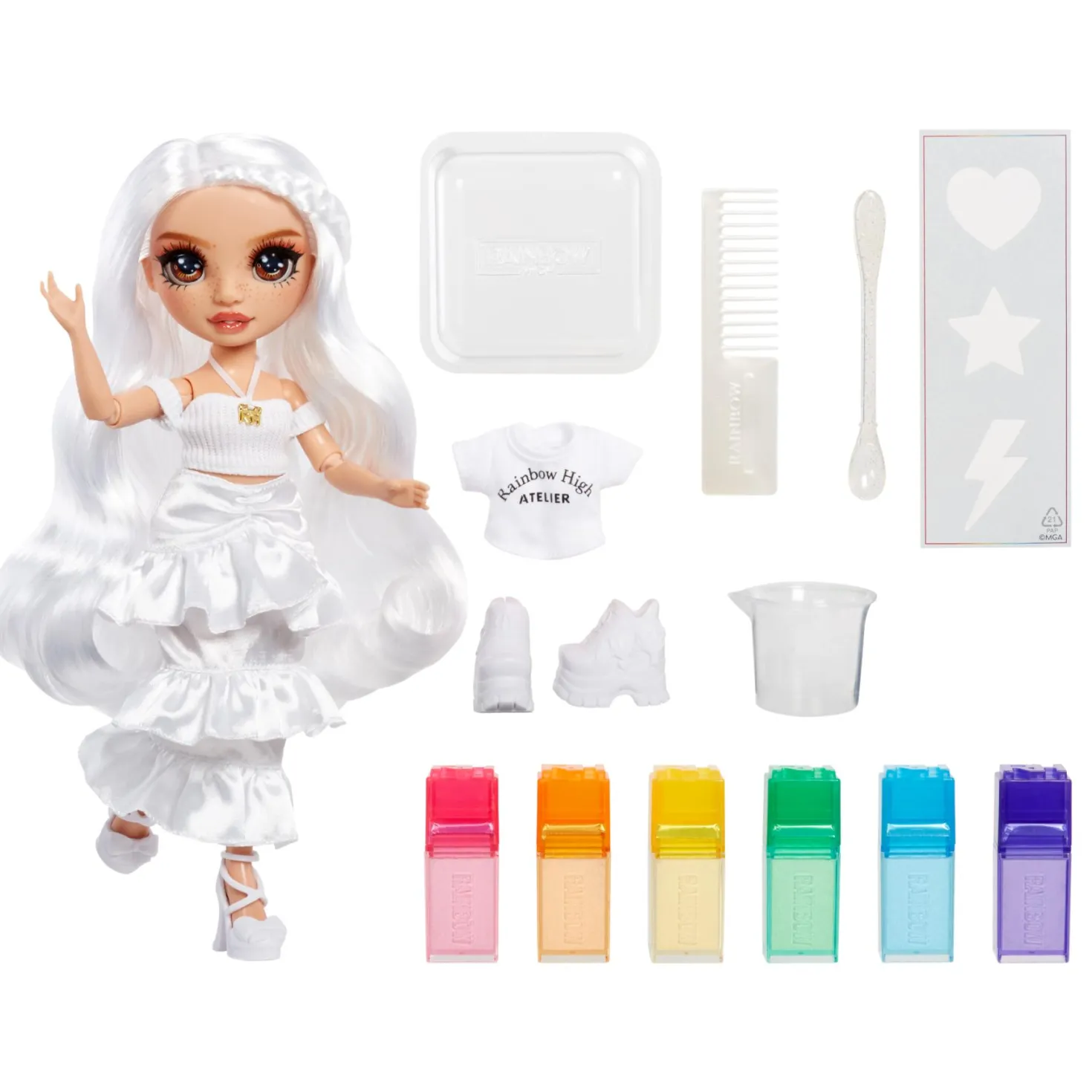 Rainbow H. WaterColor & Create Theme Dolls brown Eyes