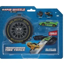 Rapid Wheels Auto launcher met die cast auto in autoband opberg assorti