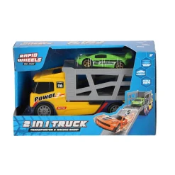 Rapid Wheels Auto transporter + Die cast auto 8 assorti