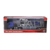 Rapid Wheels vrachtwagen pull back diecast met 3 auto's