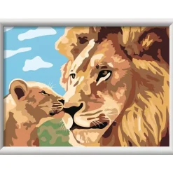 Ravensburger Creart leeuw met baby schilderen op nummer