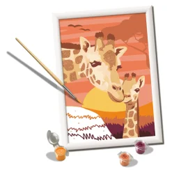 Ravensburger Creart schilderen op nummer giraffe met jong