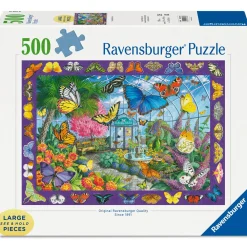 Ravensburger puzzel de vlindertuin 500 stukjes extra groot