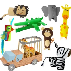 Recycle me re21ju123 safari adventures / robot costume / boho box assorti