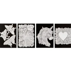 Schilderen op velvet 4 sheets 4 assorti