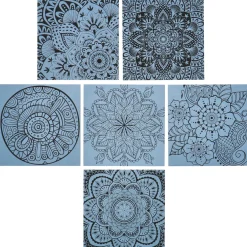 Scratch art met kleuren 7 delig 2 assorti